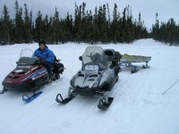 Hauling building supplies out to the cabin.jpg